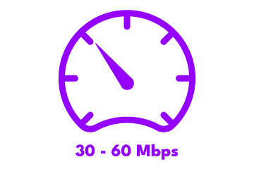 30 - 60 Mbps